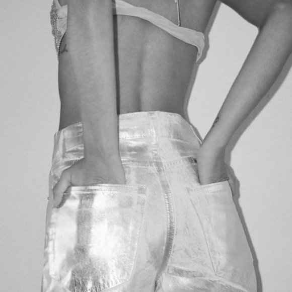 ZARA METALLIC JEANS - Picture 6 of 6